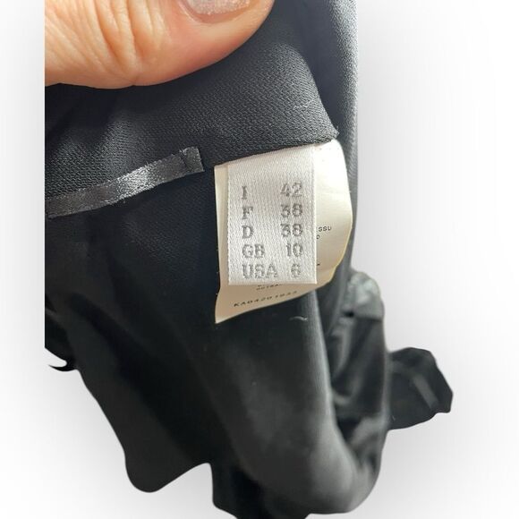 Narciso Rodriquez LBD Black V Neck Deep V Back Dress - Picture 6 of 7